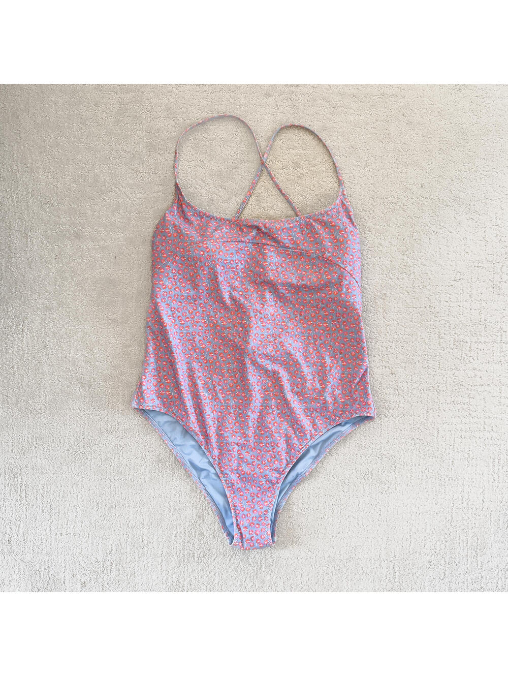 NWT J. Crew Periwinkle Ditsy Floral One-Piece Swimsuit with Tie-Back